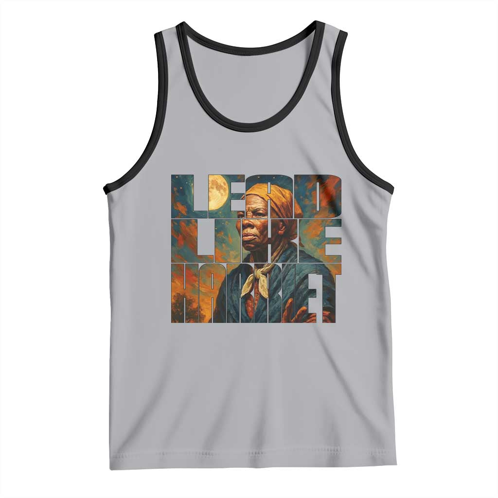 Lead Like Harriet Tank Top Black History Month Juneteenth Quote TS12 Athletic Heather Black Print Your Wear