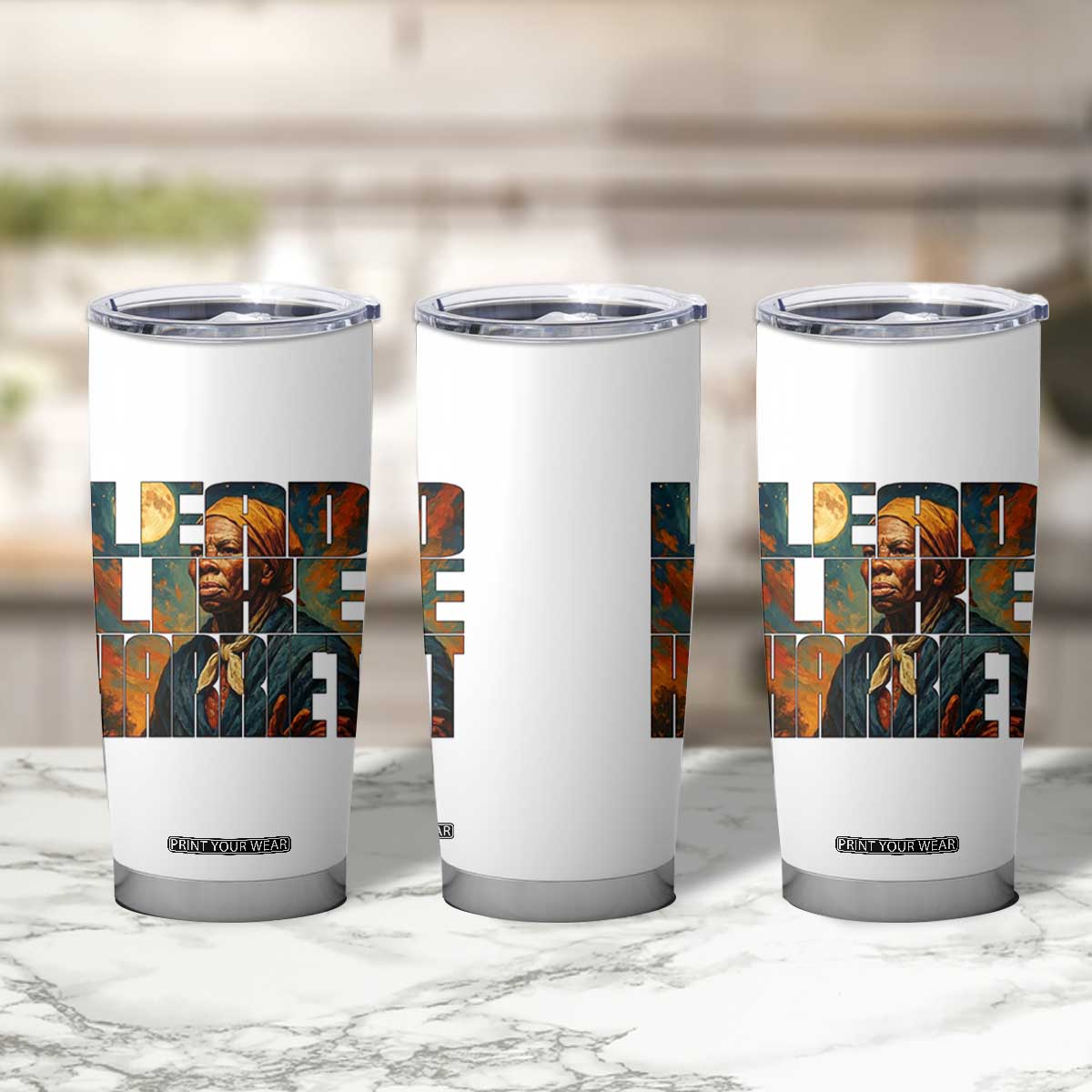 Lead Like Harriet Tumbler Cup Black History Month Juneteenth Quote TS12 Print Your Wear