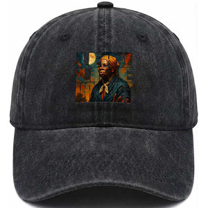 Lead Like Harriet Washed Cotton Baseball Cap Black History Month Juneteenth Quote TS12 Print Your Wear