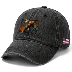 Lead Like Harriet Washed Cotton Baseball Cap Black History Month Juneteenth Quote TS12 Print Your Wear