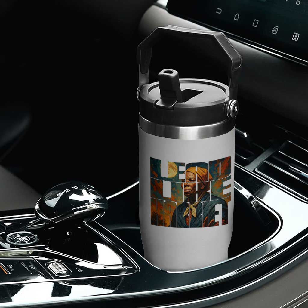Lead Like Harriet Flip Straw Tumbler Black History Month Juneteenth Quote TS12 Print Your Wear