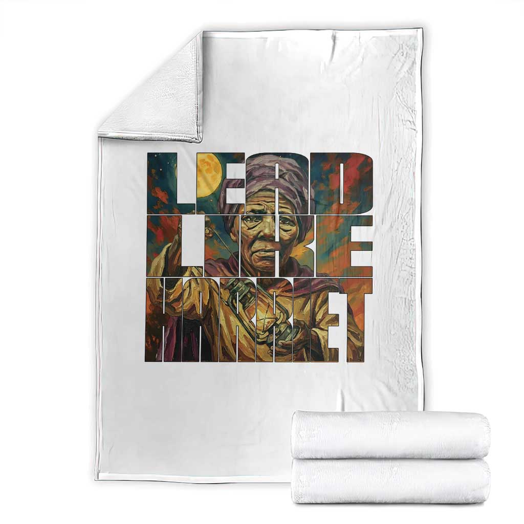 Lead Like Harriet Throw Blanket Black Women Leadership Quote TS12 Black Print Your Wear