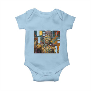 Lead Like Harriet Baby Onesie Black Women Leadership Quote TS12 Light Blue Print Your Wear