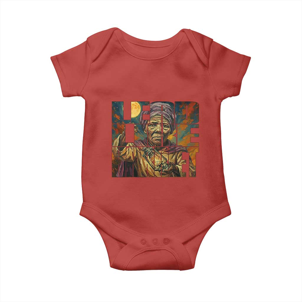 Lead Like Harriet Baby Onesie Black Women Leadership Quote TS12 Red Print Your Wear