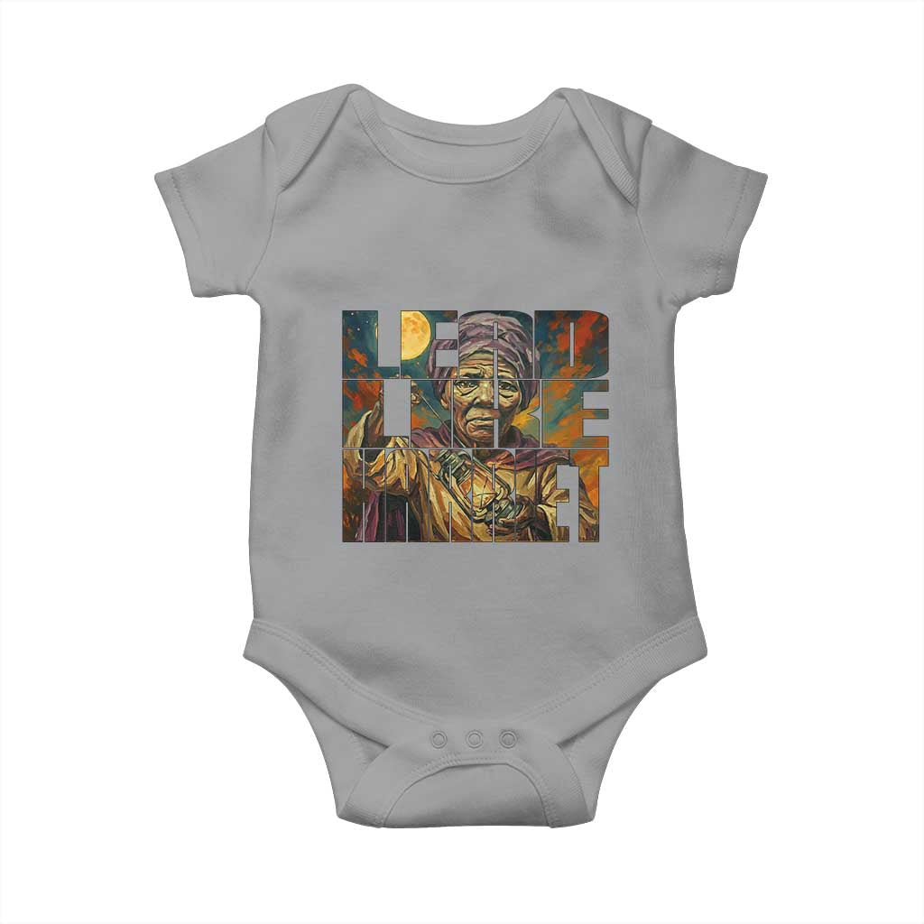 Lead Like Harriet Baby Onesie Black Women Leadership Quote TS12 Sport Gray Print Your Wear
