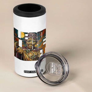 Lead Like Harriet 4 in 1 Can Cooler Tumbler Black Women Leadership Quote TS12 Print Your Wear