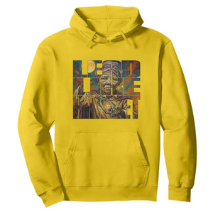 Lead Like Harriet Hoodie Black Women Leadership Quote TS12 Daisy Print Your Wear