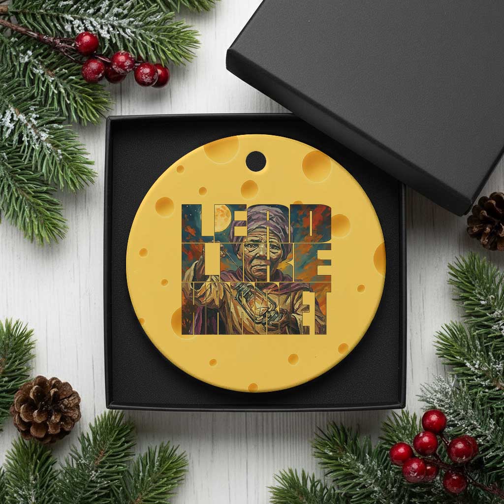 Lead Like Harriet Ceramic Ornament Black Women Leadership Quote TS12 1pc Yellow Cheese Print Your Wear