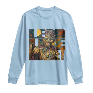 Lead Like Harriet Long Sleeve Shirt Black Women Leadership Quote TS12 Light Blue Print Your Wear