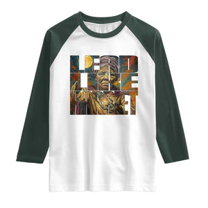 Lead Like Harriet Raglan Shirt Black Women Leadership Quote TS12 White Dark Forest Green Print Your Wear