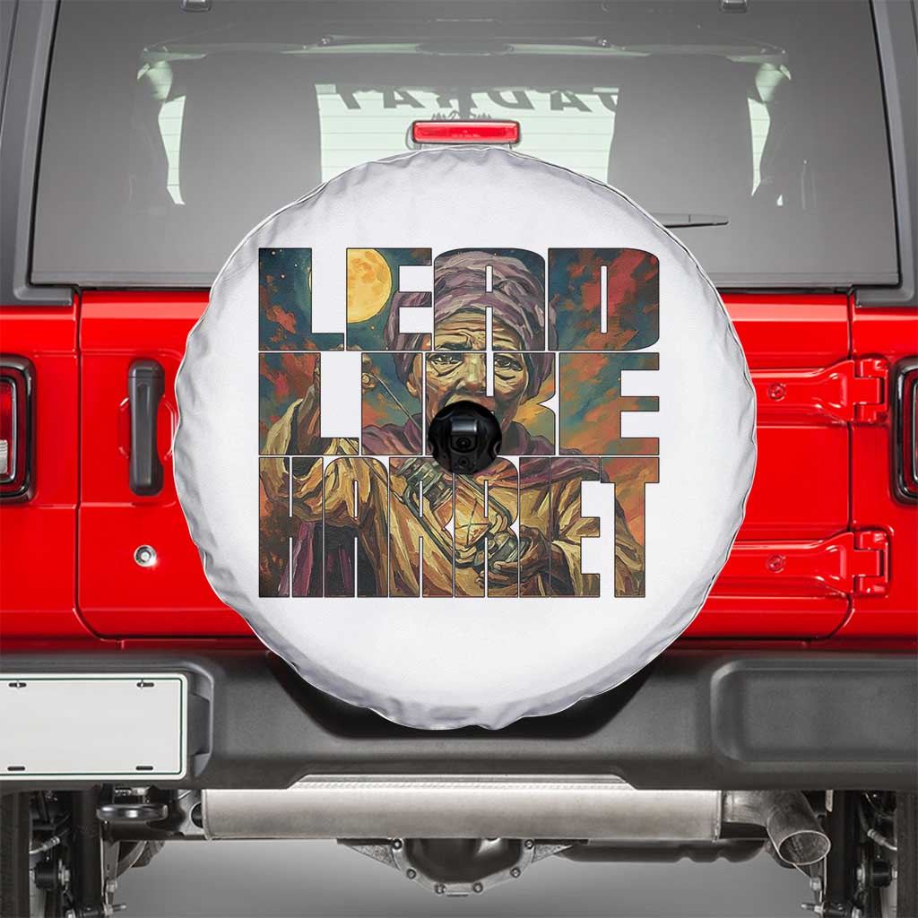 Lead Like Harriet Spare Tire Cover Black Women Leadership Quote TS12 Black Print Your Wear