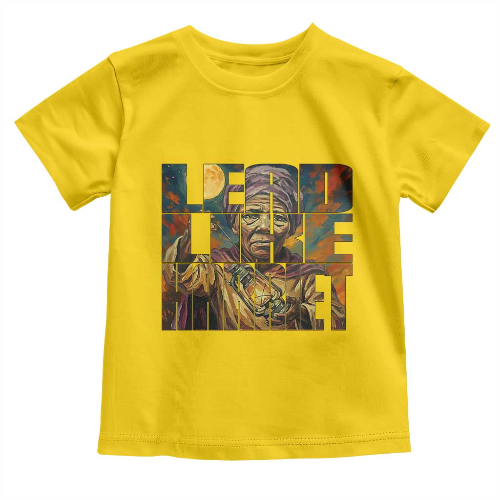 Lead Like Harriet Toddler T Shirt Black Women Leadership Quote TS12 Daisy Print Your Wear