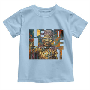 Lead Like Harriet Toddler T Shirt Black Women Leadership Quote TS12 Light Blue Print Your Wear