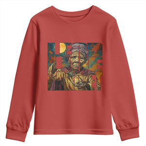 Lead Like Harriet Youth Sweatshirt Black Women Leadership Quote TS12 Red Print Your Wear
