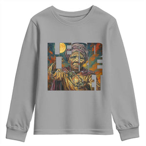 Lead Like Harriet Youth Sweatshirt Black Women Leadership Quote TS12 Sport Gray Print Your Wear