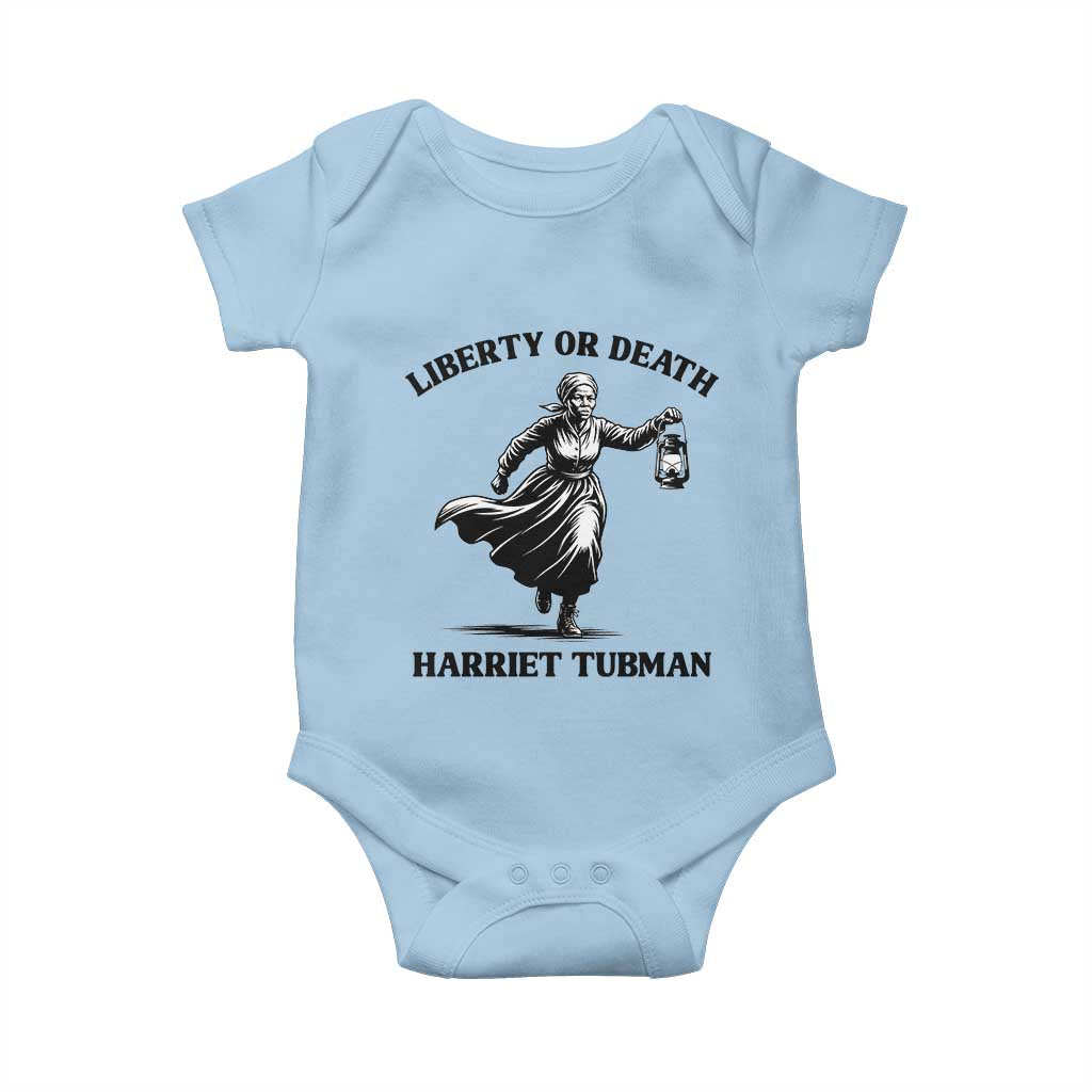 Liberty Or Death Baby Onesie Harriet Tubman Quote TS12 Light Blue Print Your Wear