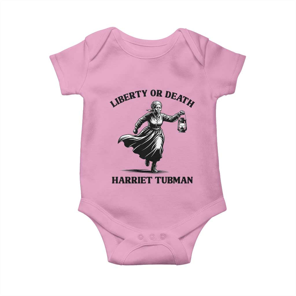 Liberty Or Death Baby Onesie Harriet Tubman Quote TS12 Light Pink Print Your Wear