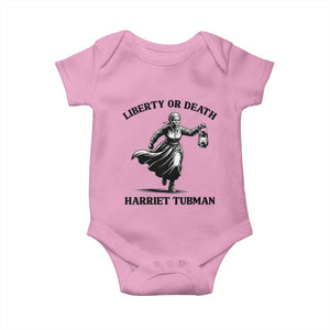 Liberty Or Death Baby Onesie Harriet Tubman Quote TS12 Light Pink Print Your Wear