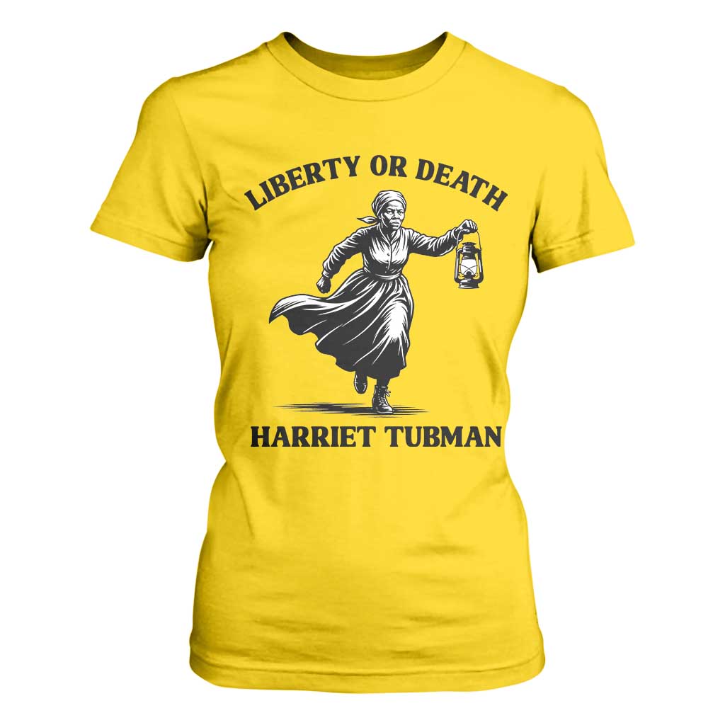 Liberty Or Death T Shirt For Women Harriet Tubman Quote TS12 Daisy Print Your Wear
