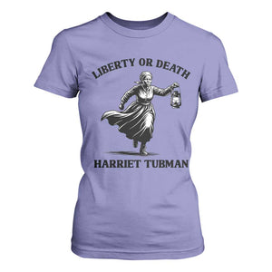 Liberty Or Death T Shirt For Women Harriet Tubman Quote TS12 Violet Print Your Wear