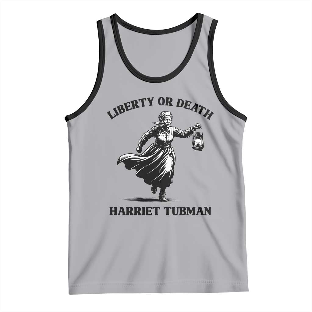 Liberty Or Death Tank Top Harriet Tubman Quote TS12 Athletic Heather Black Print Your Wear