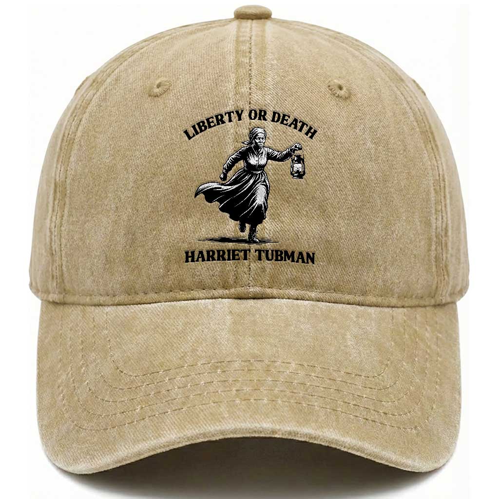 Liberty Or Death Washed Cotton Baseball Cap Harriet Tubman Quote TS12 Print Your Wear