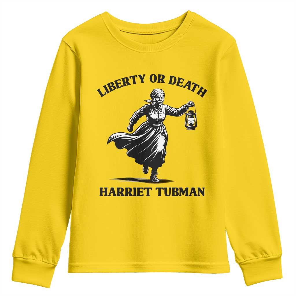 Liberty Or Death Youth Sweatshirt Harriet Tubman Quote TS12 Daisy Print Your Wear
