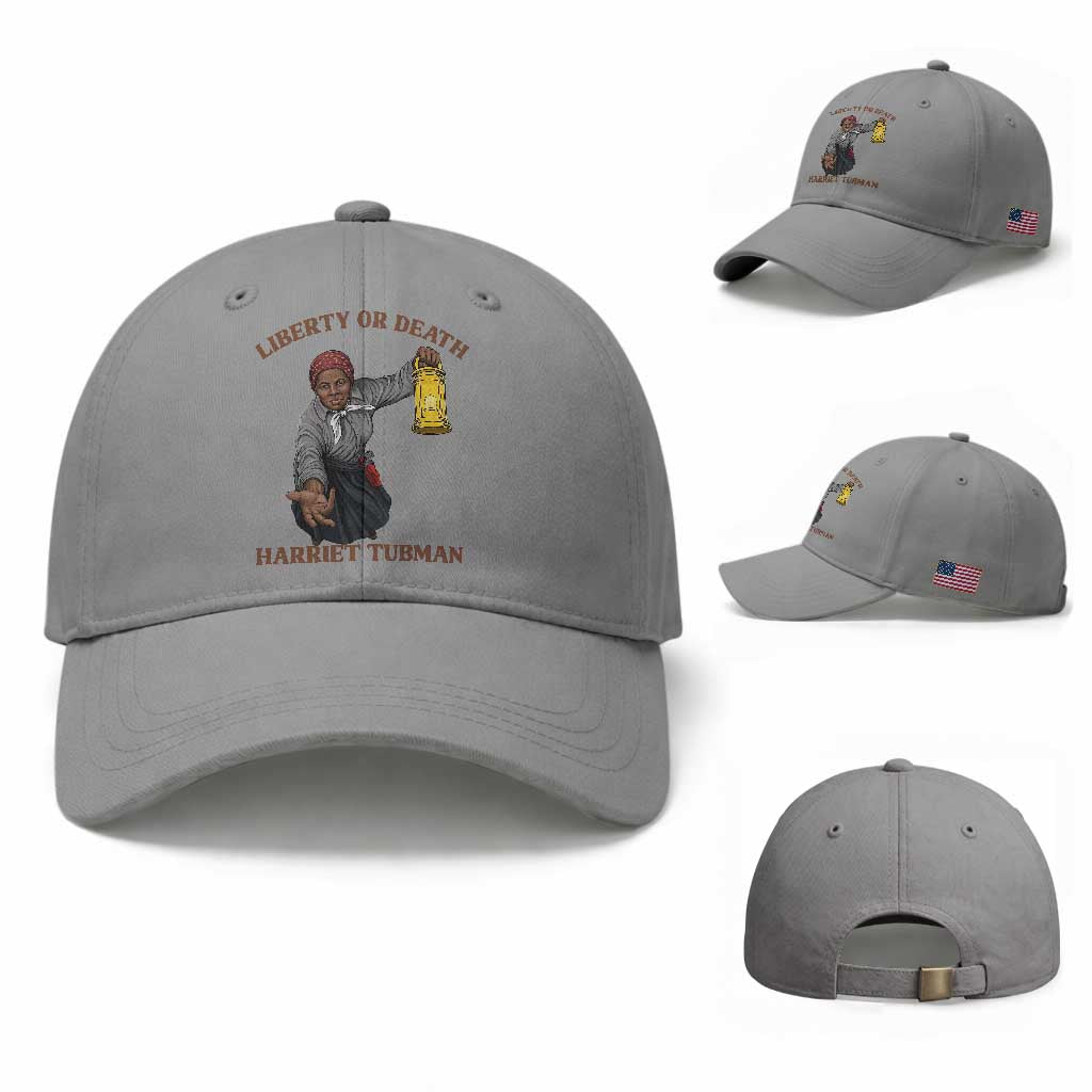 Harriet Tubman Freedom Quote Baseball Cap Liberty Or Death TS12 Baseball Cap Universal Fit Sport Gray Print Your Wear