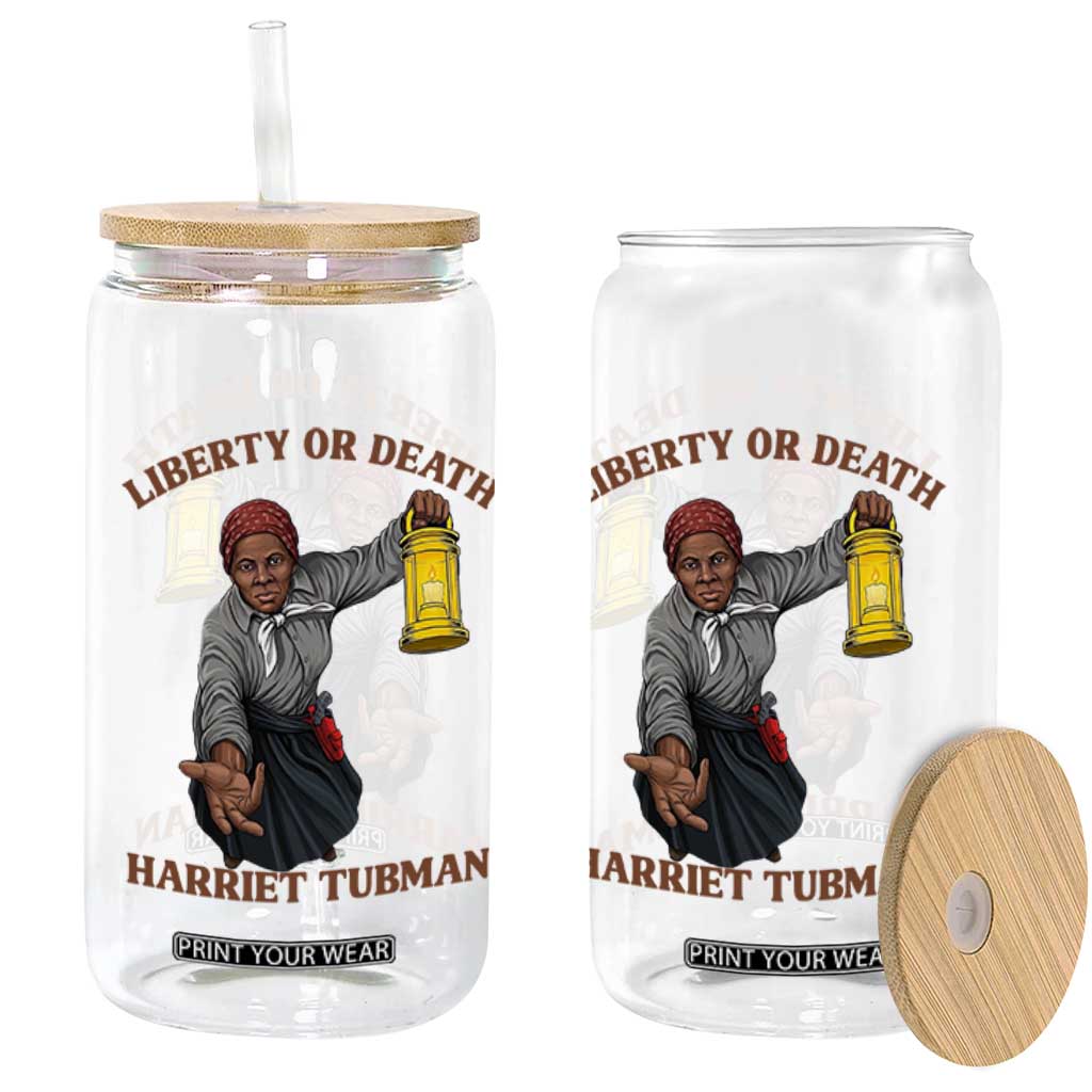 Harriet Tubman Freedom Quote Glass Can Liberty Or Death TS12 Print Your Wear