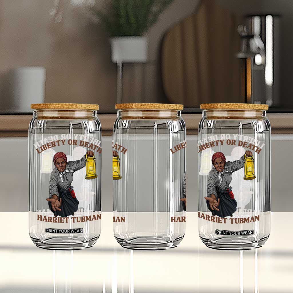 Harriet Tubman Freedom Quote Glass Can Liberty Or Death TS12 Print Your Wear