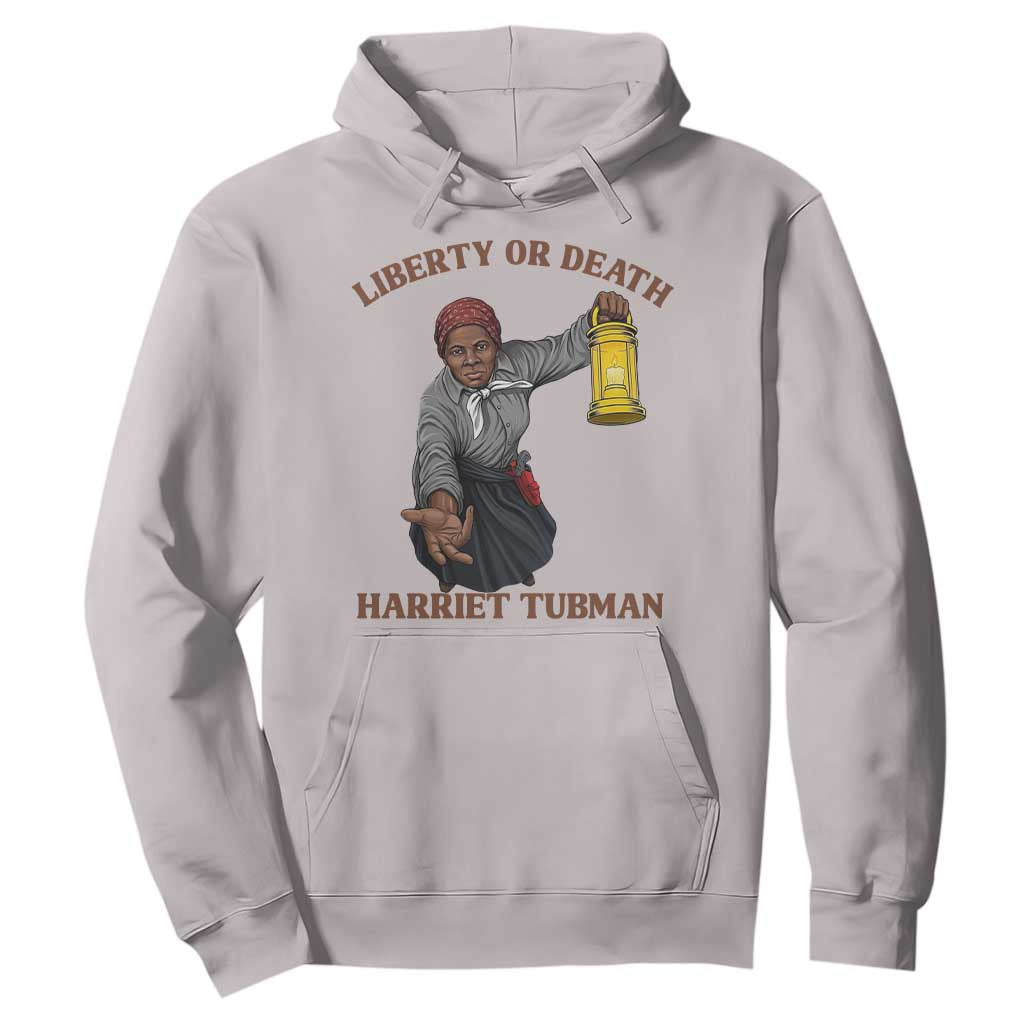 Harriet Tubman Freedom Quote Hoodie Liberty Or Death TS12 Ice Gray Print Your Wear