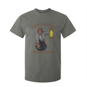 Harriet Tubman Freedom Quote T Shirt For Kid Liberty Or Death TS12 Military Green Print Your Wear