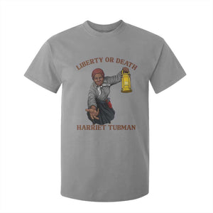 Harriet Tubman Freedom Quote T Shirt For Kid Liberty Or Death TS12 Sport Gray Print Your Wear