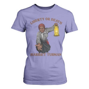 Harriet Tubman Freedom Quote T Shirt For Women Liberty Or Death TS12 Violet Print Your Wear