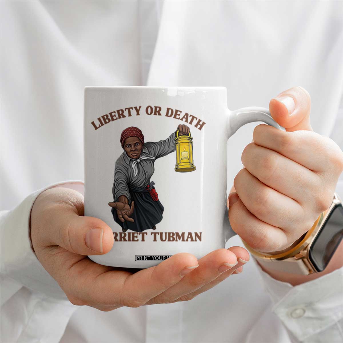 Harriet Tubman Freedom Quote Coffee Mug Liberty Or Death TS12 Print Your Wear