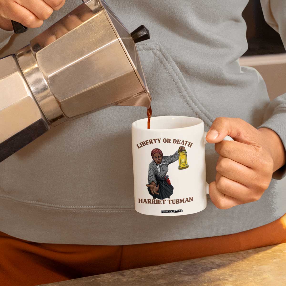 Harriet Tubman Freedom Quote Coffee Mug Liberty Or Death TS12 Print Your Wear