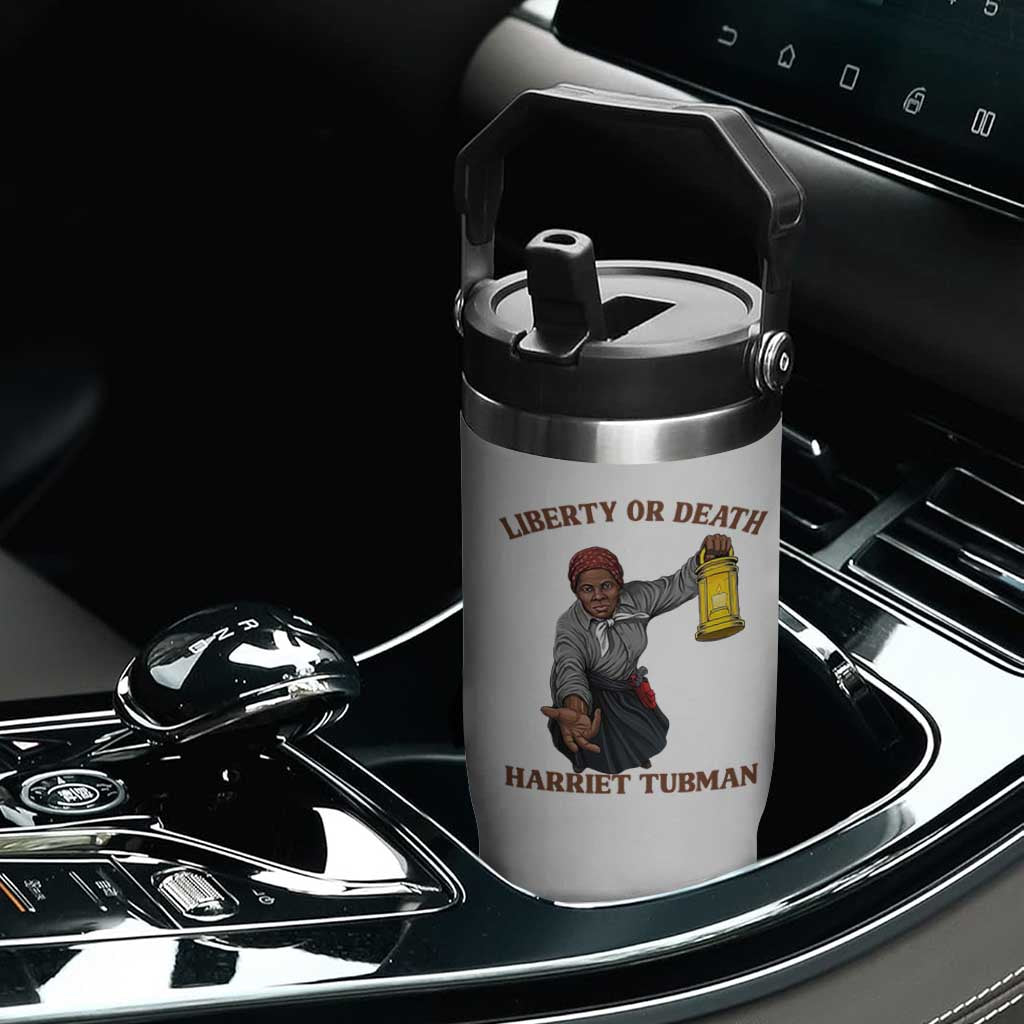 Harriet Tubman Freedom Quote Flip Straw Tumbler Liberty Or Death TS12 Print Your Wear