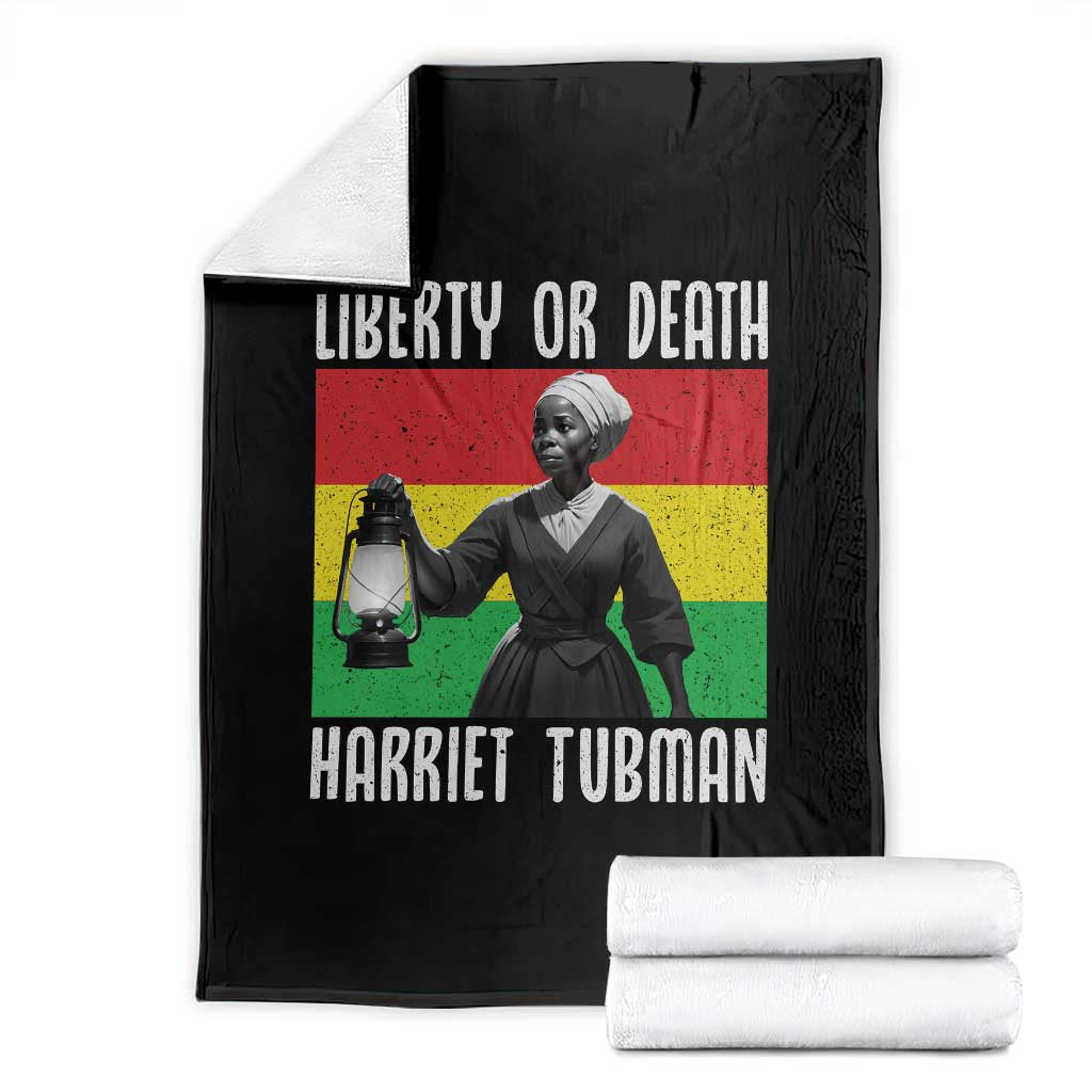 Harriet Tubman Women Leadership Throw Blanket Liberty Or Death TS12 Black Print Your Wear