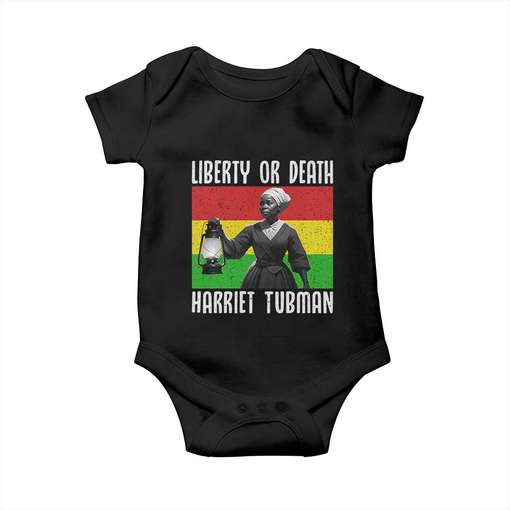 Harriet Tubman Women Leadership Baby Onesie Liberty Or Death TS12 Black Print Your Wear