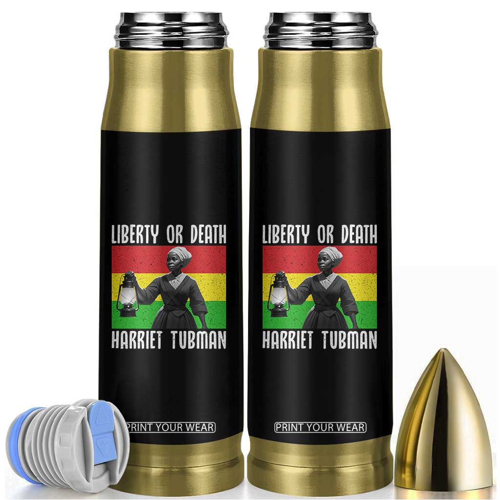 Harriet Tubman Women Leadership Bullet Tumbler Liberty Or Death TS12 Black Print Your Wear