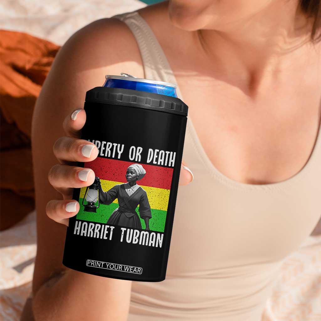 Harriet Tubman Women Leadership 4 in 1 Can Cooler Tumbler Liberty Or Death TS12 Print Your Wear