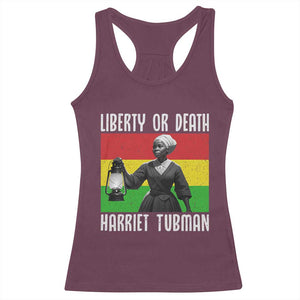 Harriet Tubman Women Leadership Racerback Tank Top Liberty Or Death TS12 Maroon Print Your Wear