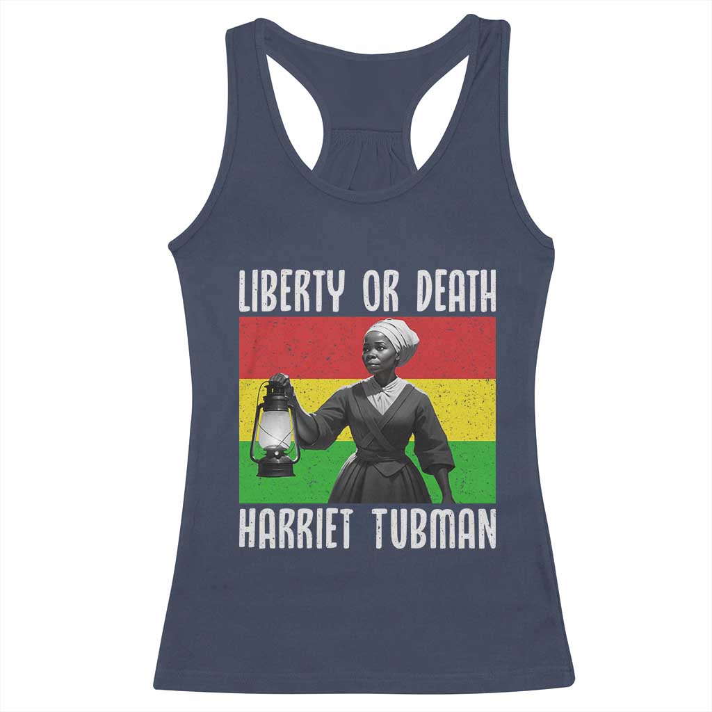 Harriet Tubman Women Leadership Racerback Tank Top Liberty Or Death TS12 Navy Print Your Wear