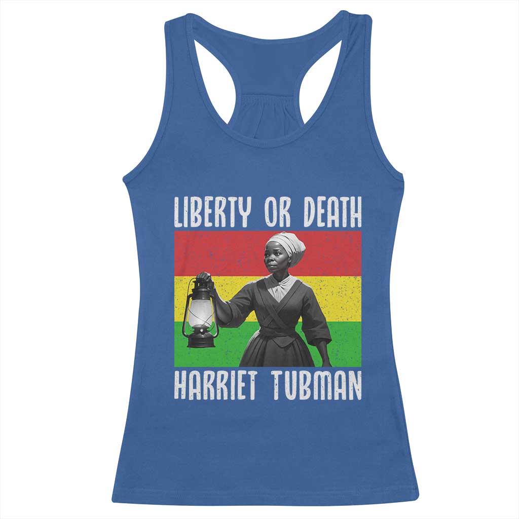 Harriet Tubman Women Leadership Racerback Tank Top Liberty Or Death TS12 Royal Blue Print Your Wear