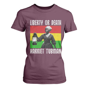 Harriet Tubman Women Leadership T Shirt For Women Liberty Or Death TS12 Maroon Print Your Wear