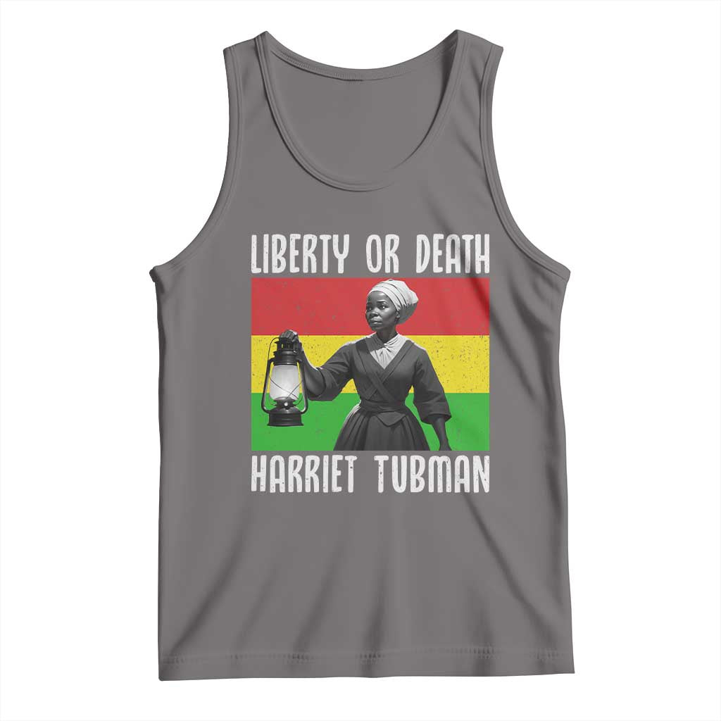 Harriet Tubman Women Leadership Tank Top Liberty Or Death TS12 Deep Heather Print Your Wear
