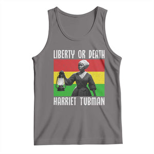 Harriet Tubman Women Leadership Tank Top Liberty Or Death TS12 Deep Heather Print Your Wear