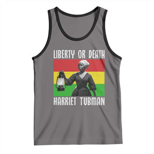 Harriet Tubman Women Leadership Tank Top Liberty Or Death TS12 Deep Heather Black Print Your Wear