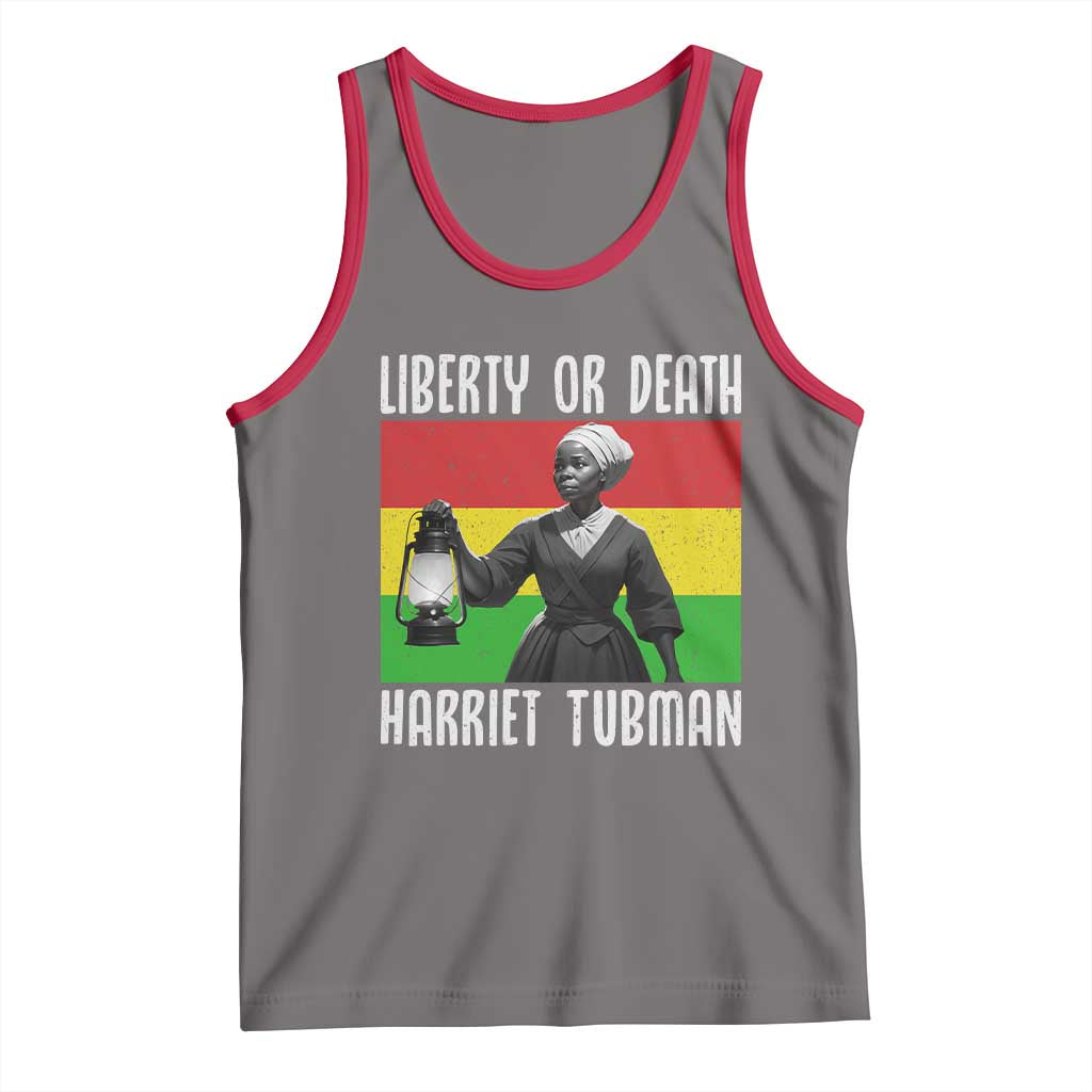 Harriet Tubman Women Leadership Tank Top Liberty Or Death TS12 Deep Heather Red Print Your Wear