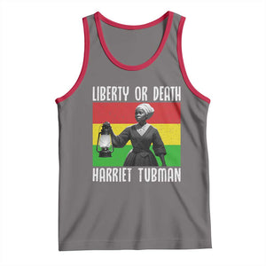 Harriet Tubman Women Leadership Tank Top Liberty Or Death TS12 Deep Heather Red Print Your Wear